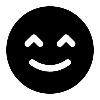 smile facial expression solid icon of emoticon vector