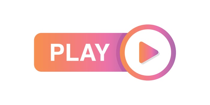 Play button icon in flat style. Media player vector illustration on isolated background. Video sign business concept.