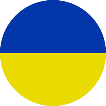 Ukraine flag round shape PNG