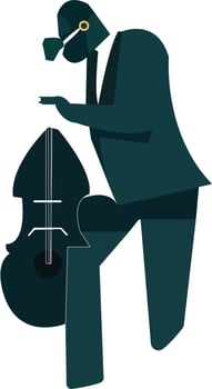 vector cartoon  musician
