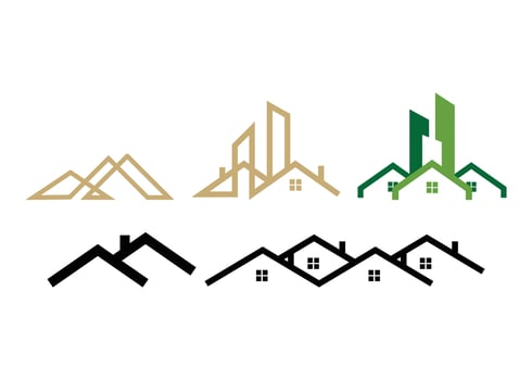 Real estate logo icon design template illustration vector
