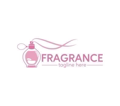 Fragrance logo for perfume, Incense and fragrant company logo, on white background, Vector illustration.