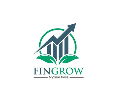 Financial growth business logo design on white background, Vector illustration.