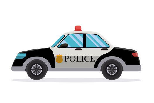 Police patrol car illustration png