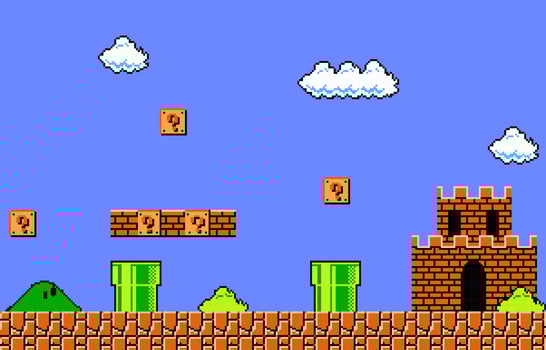 Retro Game Pixel Background vector