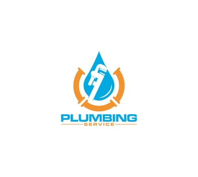 Plumbing logo with oil, gas, plumber company and business logo, on white background, Vector illustration.