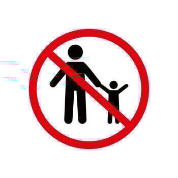 No children vector icon