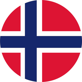 Norway flag round shape PNG