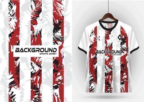 Mockup T-shirt sport design template, soccer jersey mockup for soccer club. Uniform front and back view vector