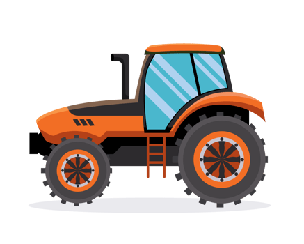 Tractor car. farm concept illustration png