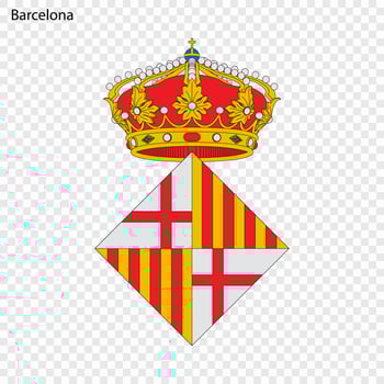 Emblem of Barcelona . City of Spain. vector