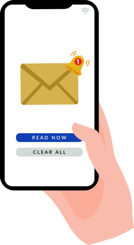 icon opens message notifications on the smartphone png