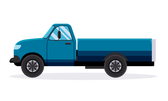 blue pickup truck illustration png