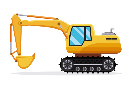 Construction equipment loader illustration png