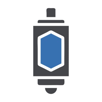 lantern icon solid grey blue style ramadan illustration vector element and symbol perfect.