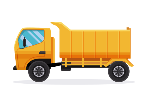 yellow construction truck illustration png