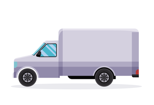 Express delivery truck. delivery vehicle png