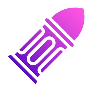 bullet icon solid style gradient purple pink colour military illustration vector army element and symbol perfect.