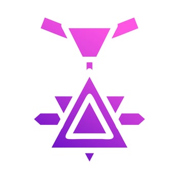 medal icon solid style gradient purple pink colour military illustration vector army element and symbol perfect.