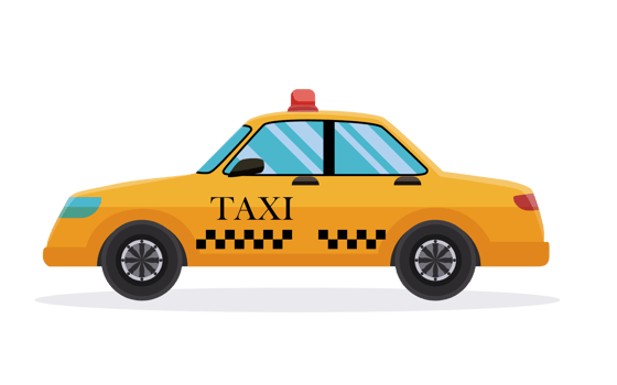 yellow Taxi car. service transport png