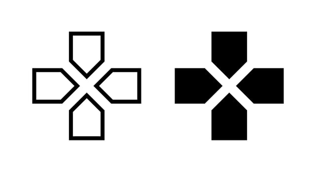 Gamepad direction button icon vector in trendy style