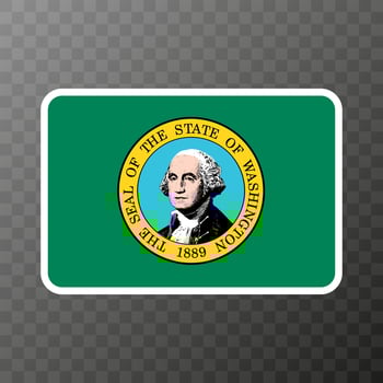 Washington state flag. Vector illustration.
