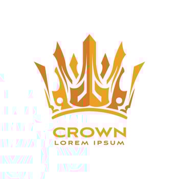 Abstract Creative Crown Concept Logo Design Template vector