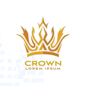 Abstract Creative Crown Concept Logo Design Template vector
