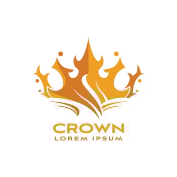Abstract Creative Crown Concept Logo Design Template vector