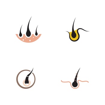 hair care logo with vector illustration template