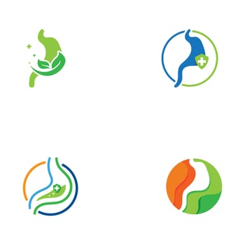 stomach care icon designs vector