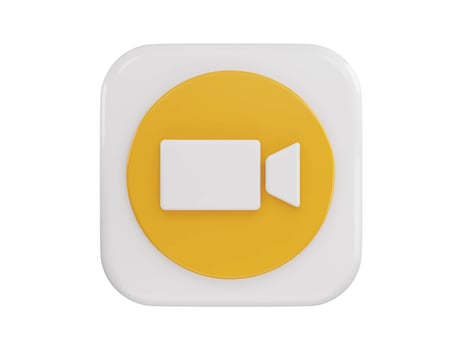 video camera icon 3d rendering vector illustration