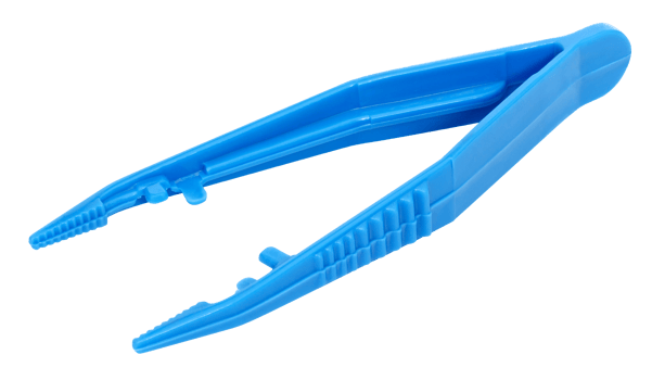 blue plastic forceps isolated png