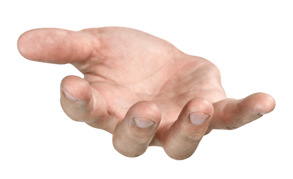 open the palm of the hand isolated png