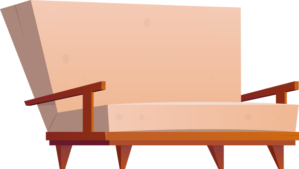 Furniture item in cartoon style png