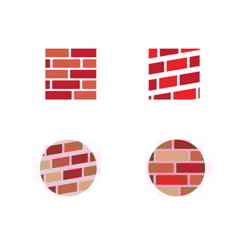 Brick wall icon vector