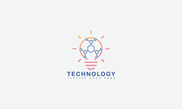 Technology Logo Design Template Vector Graphic Branding Element