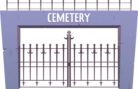 Gothic tombstones and stone crosses png