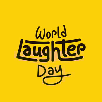 World laughter Day Vector Illustration for greeting card, poster, banner, social media post. Smile day logo.