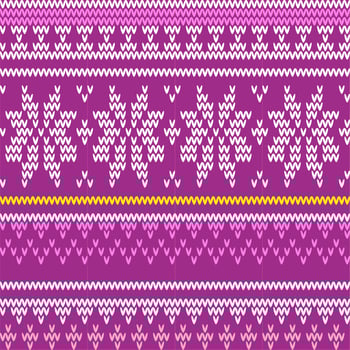 purple seamless knitted pattern background vector