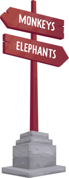 Zoo landscape element in cartoon style png