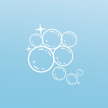 Natural realistic bubble design template vector