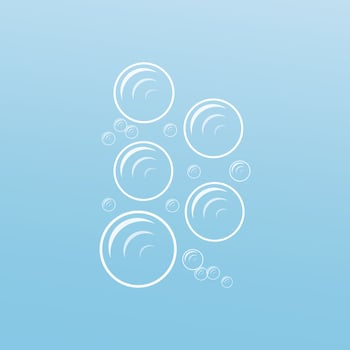 Natural realistic bubble design template vector