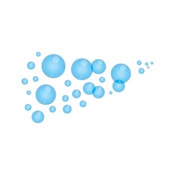 Natural realistic bubble design template vector
