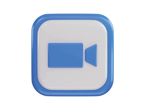 video camera icon 3d rendering vector illustration