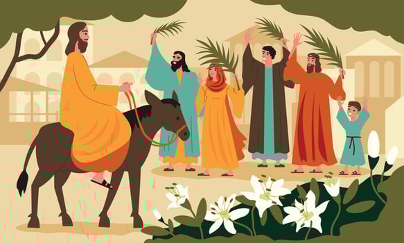 Easter Flat Concept vector