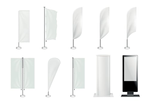Advertising Flags Set vector