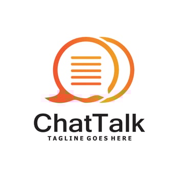 chat bubble logo icon vector illustration template