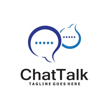 chat bubble logo icon vector illustration template