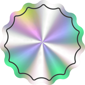 Holographic stickers star shape. Hologram labels and badge empty. png